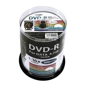 （まとめ）HI DISC DVD-R 4.7GB 100枚スピンドル 1～16倍速対応 ワイドプリンタブル HDDR47JNP100【×2セット】 高速書き込み対応 大容量ワイドプリンタブルDVDメディア100枚パック データバックアップもプロ仕様で安心 HI DISC DVD-R 4.7GB 100枚スピンドル×2セット