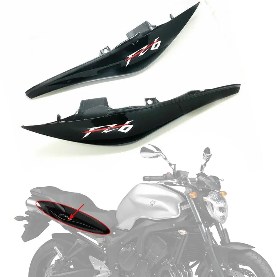 【並行輸入品】 FZ6 ロゴ ブラック バイク リア フィンal シート カウル ヤマハ FZ 6 FZ6 FZ-6 2004年-2010年 サイド テール シート フェアリングs プラスティ