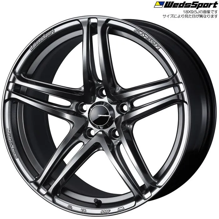 WedsSport SA-52R PSB 4本 18×8.5J+45 5H 100 φ65 ウェッズスポーツ ホイール SA-52R プラチナシルバーブラック 74893