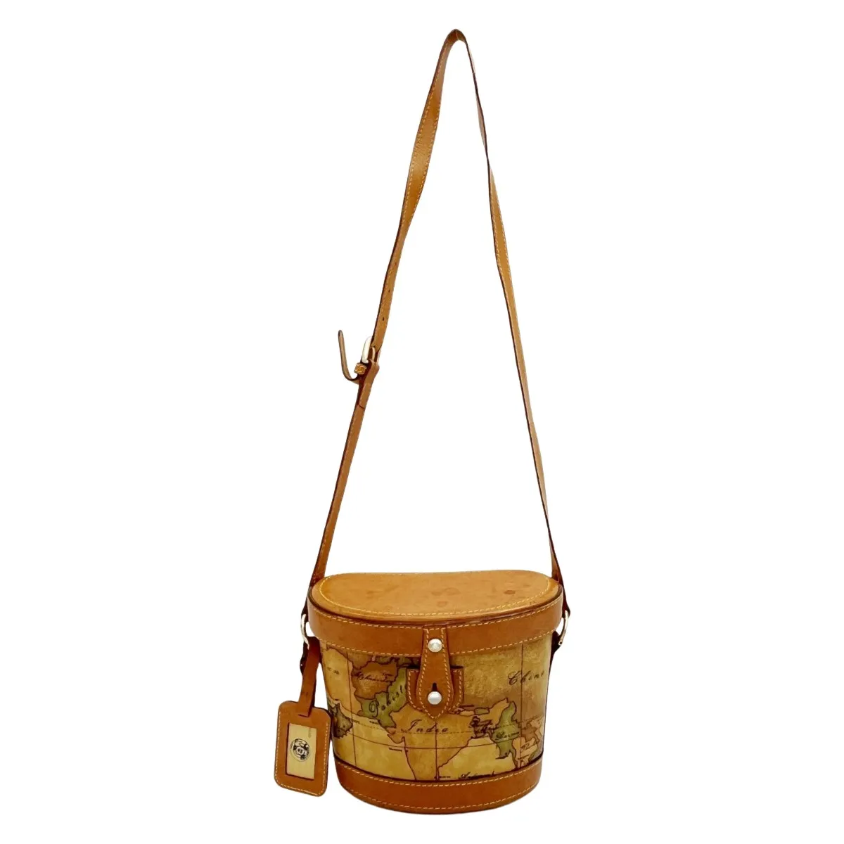 ◆◆【中古】PRIMA CLASSE プリマクラッセ ショルダーバッグ  飯盒型バッグ 地図柄 レディース Cランク