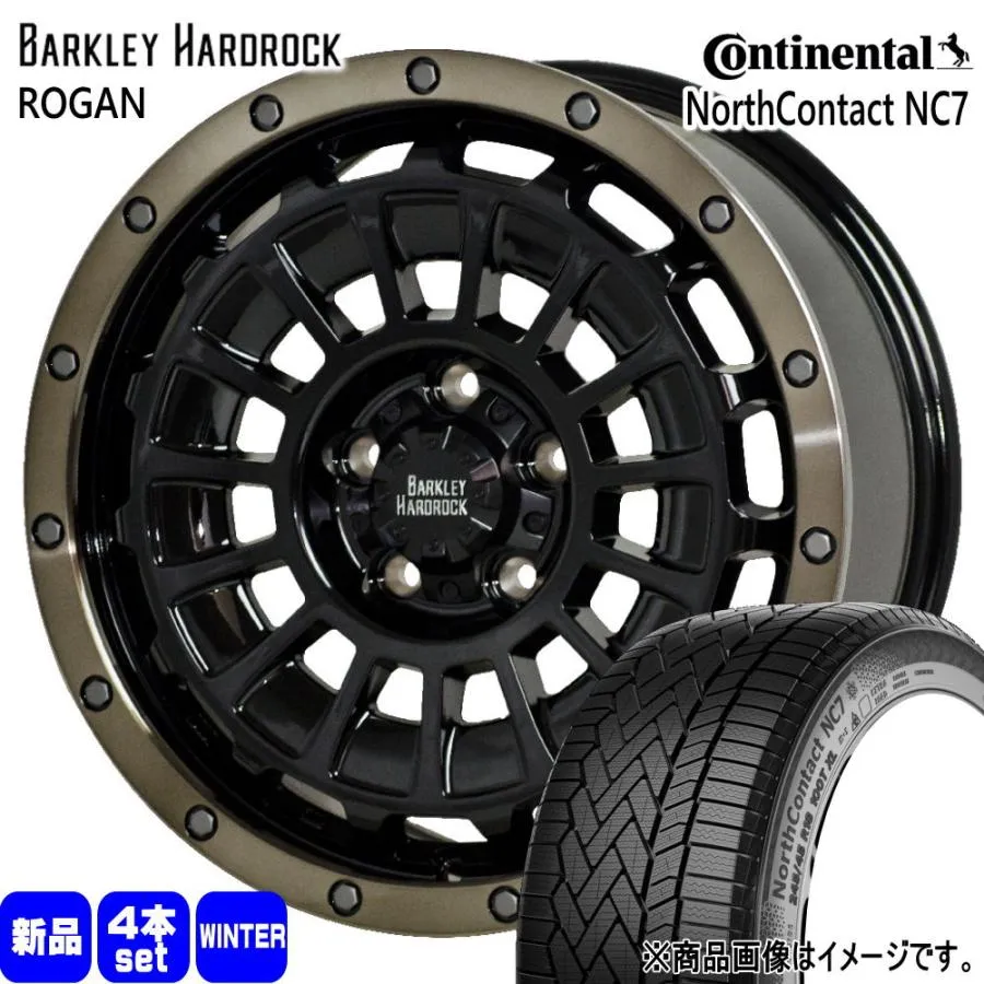 T30/31エクストレイル /20系ヴェルファイア コンチネンタル 215/60R17 96T NorthContact NC7 冬用 スタッドレスタイヤ BARKLEY HARDLOCK ROGAN