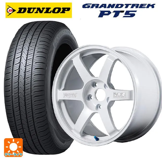 送料無料 サマータイヤホイールセット 235/55R18 100V ダンロップ グラントレックPT5 レイズ ボルクレーシング TE37サーガ S-プ