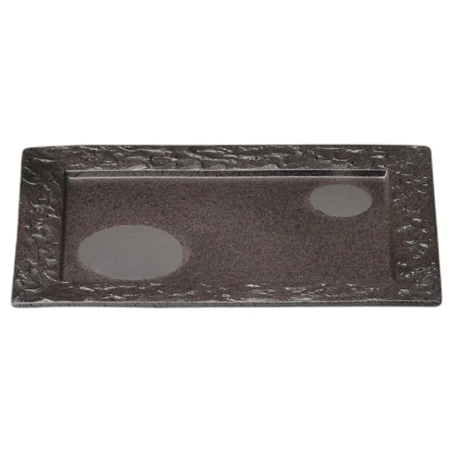 炭化土 長角皿(大) 寸法:28×20×2cm | 和食器