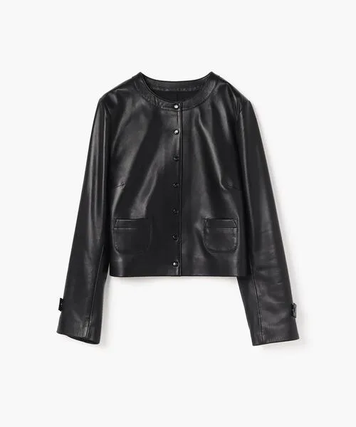 ジャケット ノーカラージャケット レザー ノーカラー ジャケット ”Mignon レディース
