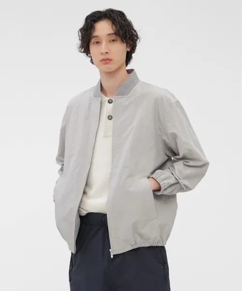ブルゾン アウター COTTON RAMIE POPLIN メンズ
