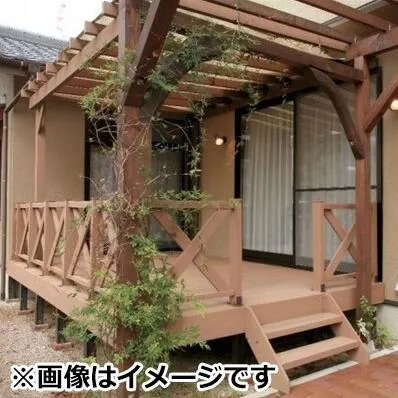 タカショー エバーエコウッド パーゴラ 埋込仕様 片柱タイプ（K） 1.5間×9尺