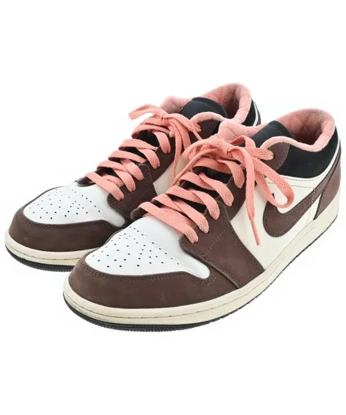 NIKE ナイキスニーカー メンズ 27.5cm 白x茶【中古】【古着】