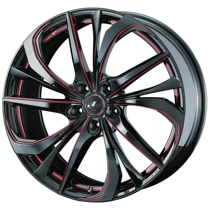 DUNLOP ENASAVE RV505 225/45R18 95W XL LEONIS TE BK/SC RED 18インチ 7J+47 5H-100 サマー 4本セット