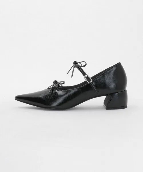 パンプス 「SY」 ポインテッド ダブル リボン パンプス40↑