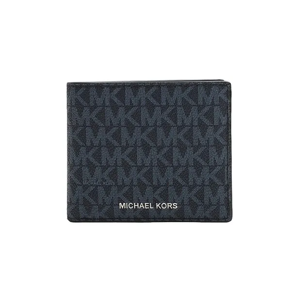 マイケルコース MICHAEL KORS 二つ折り財布 折り畳み ウォレット 36U9LCRF3B-ADMRL-PLBLUE メンズ ブルー ネイビー 紺 MK