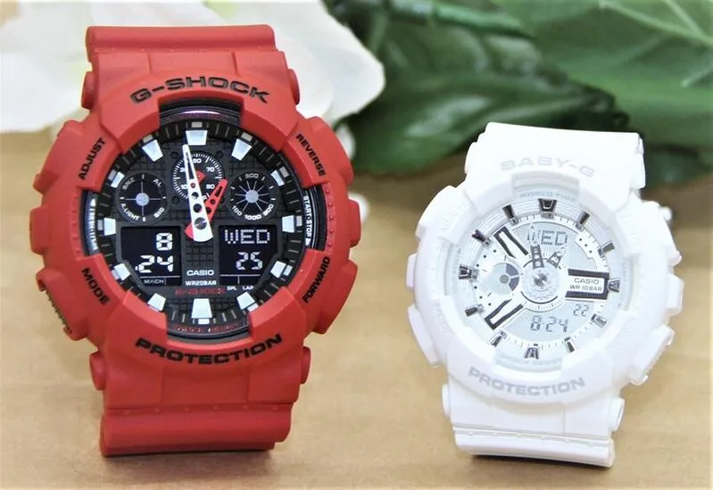 ペアウォッチ gショック CASIO ジーショック ベビージー 正規品 記念日 誕生日 カップル 贈り物 夫婦   婚約 結婚 人気 プレゼント 送料無料 ペアウオッチ gショック Gショック G-SHOCK BABY-G ペア腕時計 カシオ 2本セット GA-100B-4AJF BA-110X-7A3JF