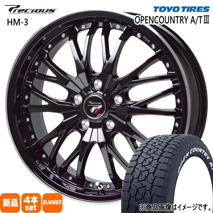 215/60R17 109/107R LT トーヨータイヤ OPENCOUNTRY A/T3 夏用 サマータイヤ Precious HM-3 ヴェゼル エリシオン  17インチ
