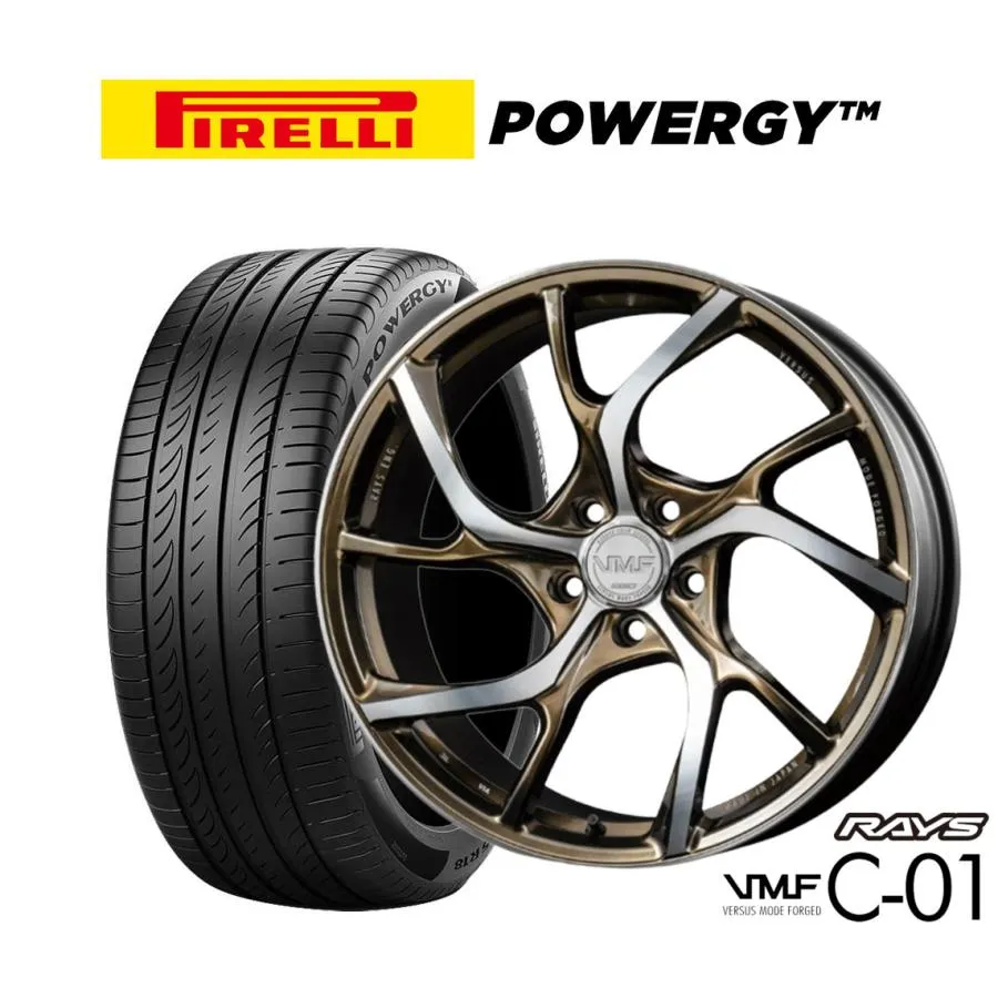 サマータイヤ ホイール4本セット レイズ VMF C-01 LIMITED EDITION ピレリ POWERGY (パワジー) 245/35R19