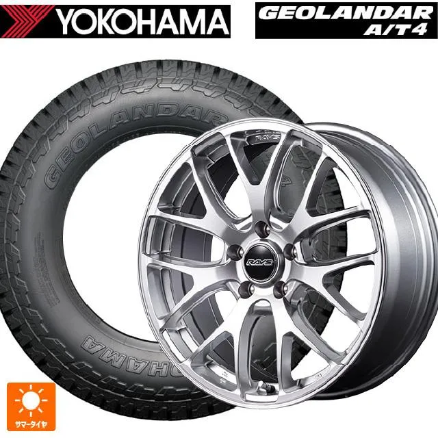 送料無料 サマータイヤホイール 4本セット 235/60R18 107H XL ヨコハマ ジオランダー AT4 G018 ブラックレター 正規品 レイ