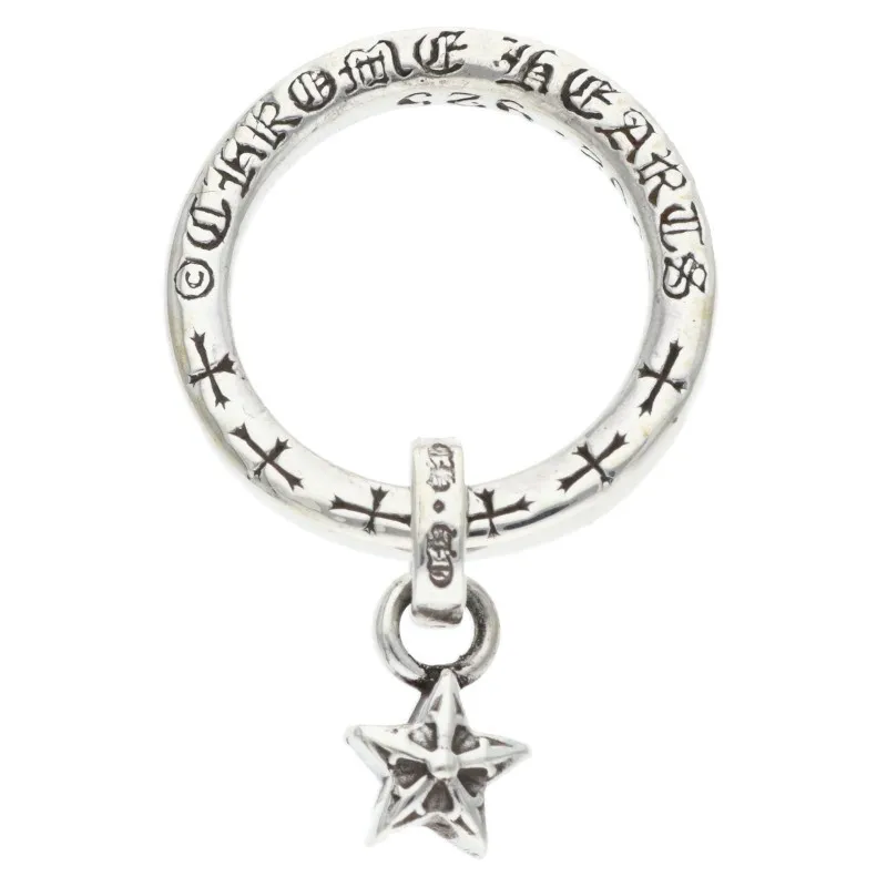 クロムハーツ Chrome Hearts サイズ:6.5号  NTFL W NTFL wSTARモチーフ シルバーリング(シルバー 4.57g)【909052】【SS07】【小物】【中古】bb297#rinkan*B
