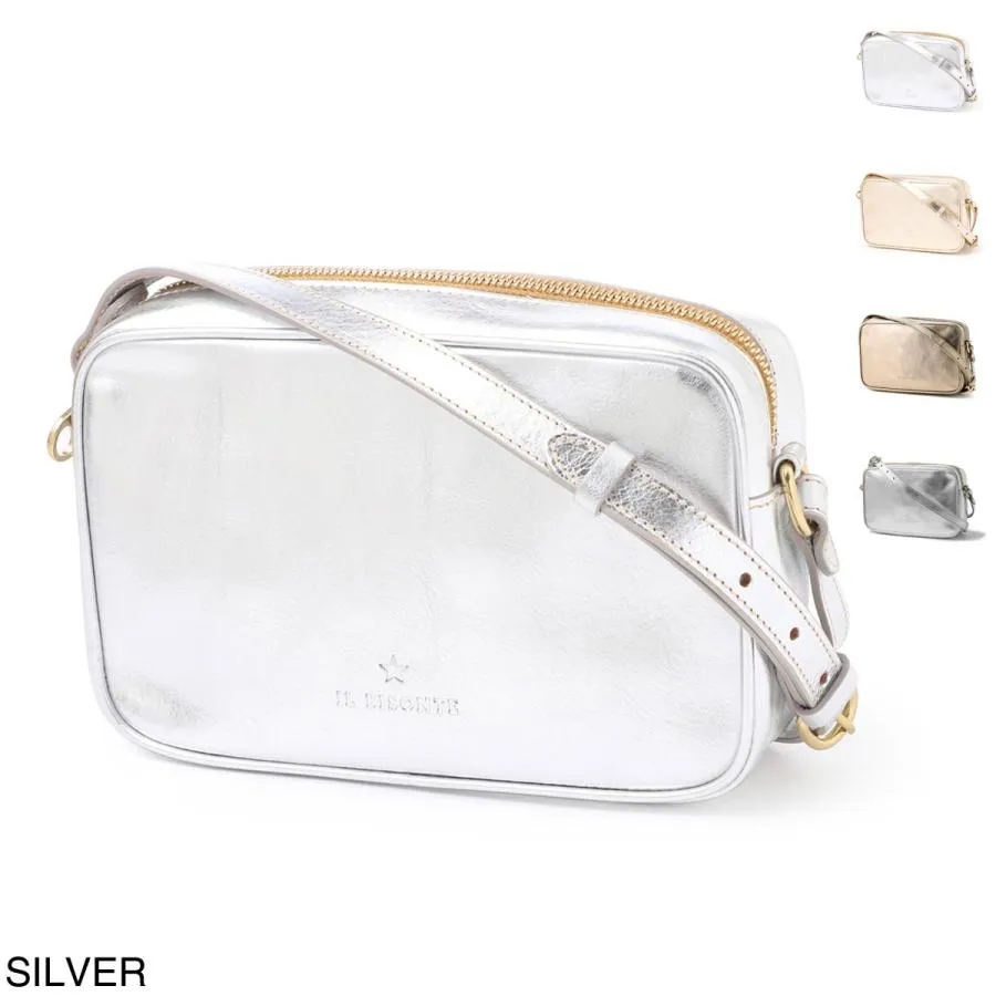 イルビゾンテ IL BISONTE ショルダーバッグ OLIVETA クロスボディバッグ レディース bcr327-pv0012-si108b-silver