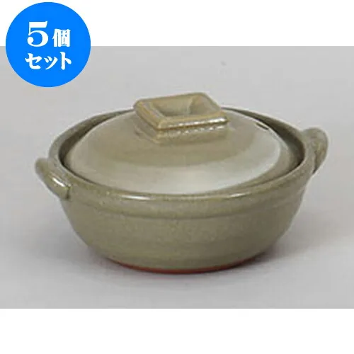 5個セット 土鍋 京風白刷毛目4号鍋 [14 x 12.5 x 7.5cm] | 土鍋 小さい 1人用 1人鍋 ミニ インスタ あったかい ほかほか 人気 おすすめ 食器 業務用 飲食店 カフェ うつわ 器 おしゃれ かわいい ギフト プレゼント 引き出物 誕生日 贈り物 食器セット