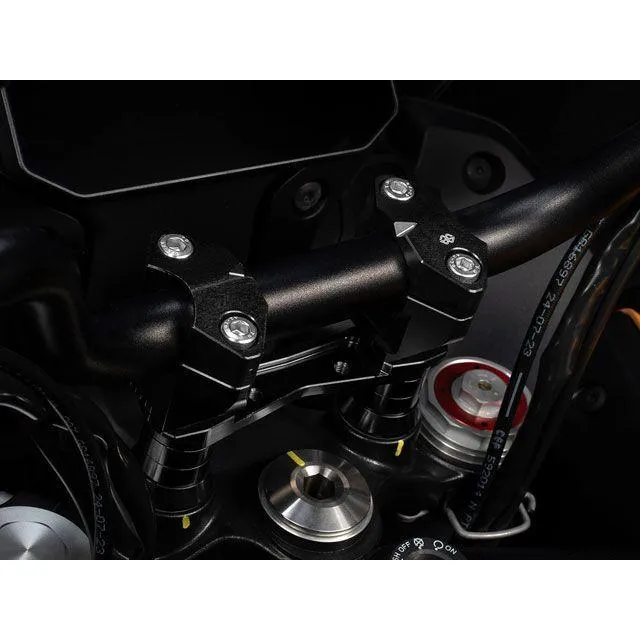 ギルズツーリング V100 Stelvio 2DGT アジャスタブル ハンドルバーライザー（ブラック） GILLES TOOLING