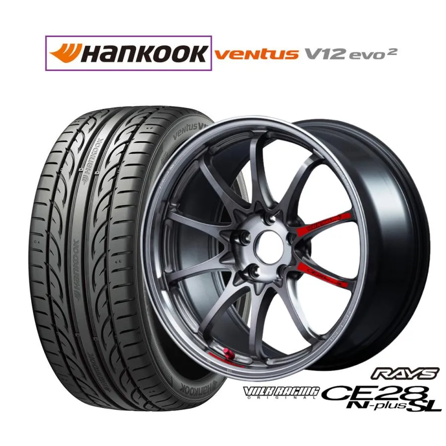 サマータイヤ ホイール4本セット レイズ ボルクレーシング CE28 N-plus SL ハンコック VENTUS V12evo2 (K120) 225/45R18