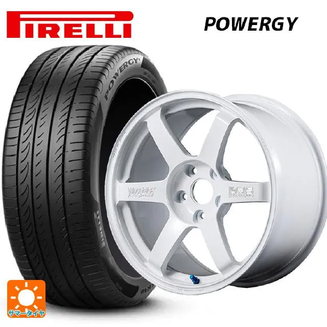 送料無料 サマータイヤホイール 4本セット 225/55R18 98H ピレリ パワジー 正規品 レイズ ボルクレーシング TE37サーガ S-プラス