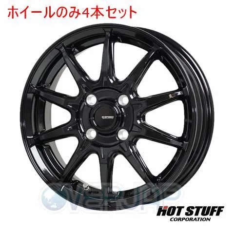 4本セット HOT STUFF G.speed G-05 メタリックブラック (MBK) 14インチ 5.5J 100/4 38 プロボックス NCP59G