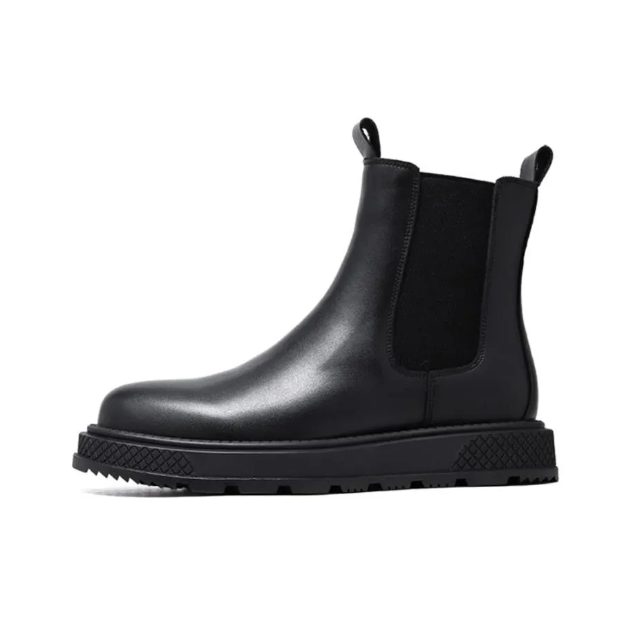 【並行輸入品】Chelsea Boots Men Leather Casual Chukka Ankle Boots Classic Elas