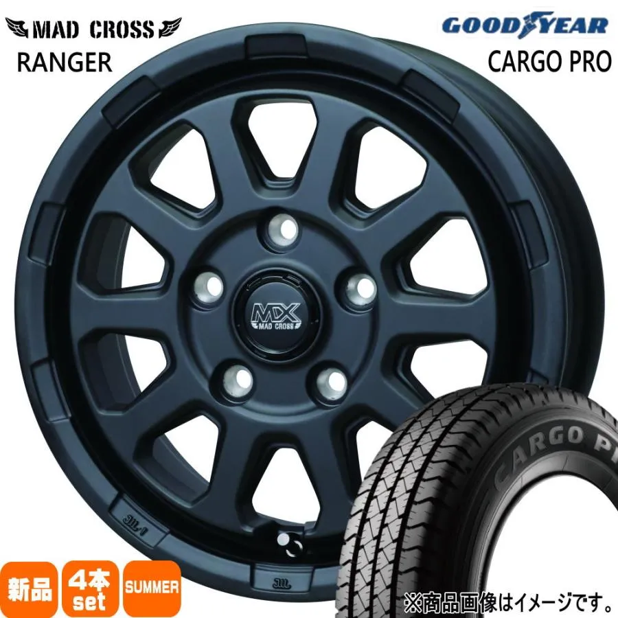 トヨタ タウンエーストラック S403/S413  グッドイヤー 175/80R14 99/98N LT CARGO PRO 夏用 サマータイヤ MAD CROSS RANGER