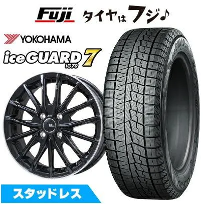 【新品国産車用 4穴100車】 スタッドレスタイヤ ホイール4本セット 175/65R15 ヨコハマ アイスガード7 セブンIG70 ブランドルライン DF-10M 15インチ
