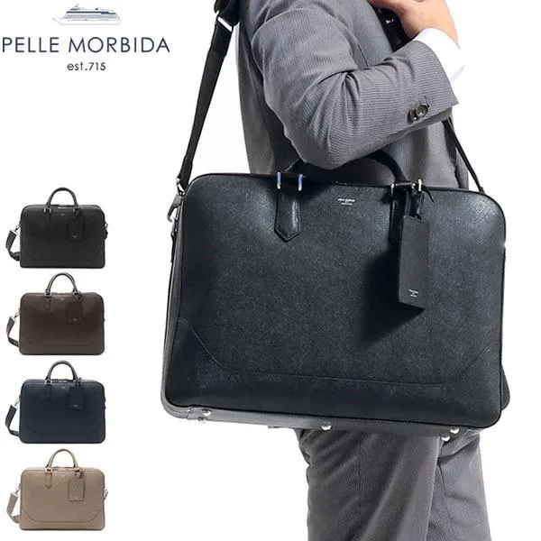 ケアセット＋選べるノベルティ ペッレモルビダ ビジネスバッグ PELLE MORBIDA ブリーフケース 本革 2WAY Capitano A4 PC収納 通勤バッグ メンズ CA016 爆買