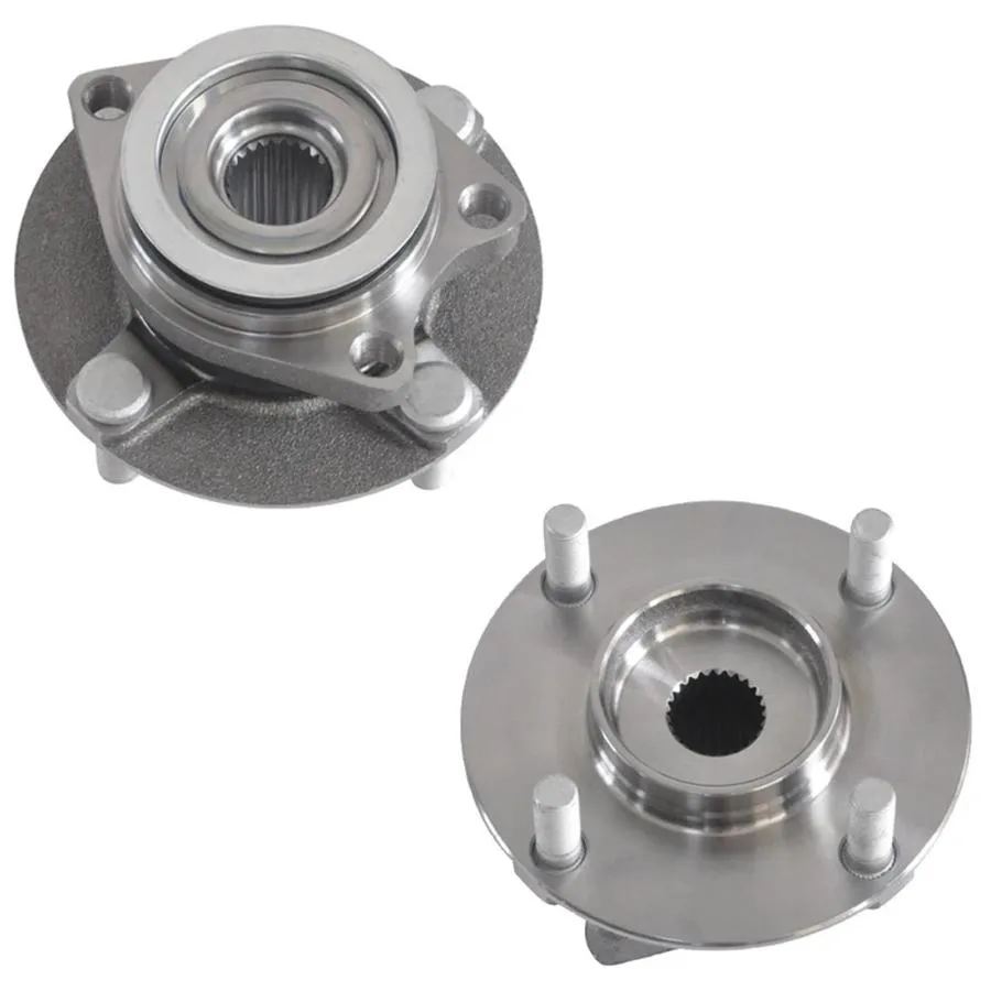 【並行輸入品】MAYASAF 513308 [2パック、ラグ4個] フロントホイールハブベアリングアセンブリ 日産Versa、パワーディスクドラ