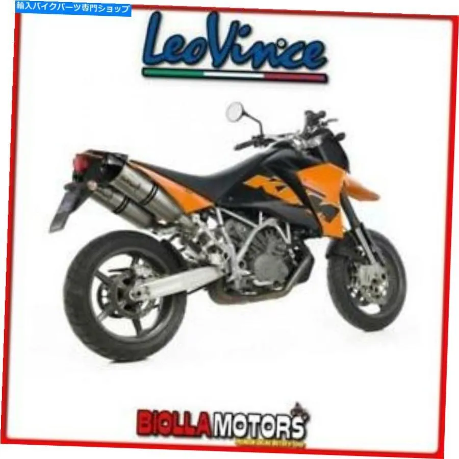 サイレンサー 8414Eキット排気レオヴィンスKTM 990 SM Supermoto 2010 - LV One Evo Inox / Carbon 8414E KIT EXHAUST LEOVINCE KTM 990 SM SUPERMOTO