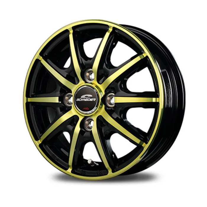 業販品 TOYO PROXES CF3 165/55R14 72V SCHNEIDER RX10-K ブラック/ゴールドクリア 14インチ 4.5J+45 4H-100 夏用 4本