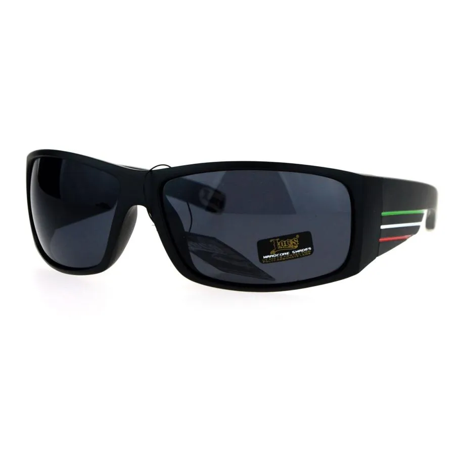 【並行輸入品】PASTL メンズ カラー: ブラック Locs Sunglasses Mens Thick Rectangular Mexico