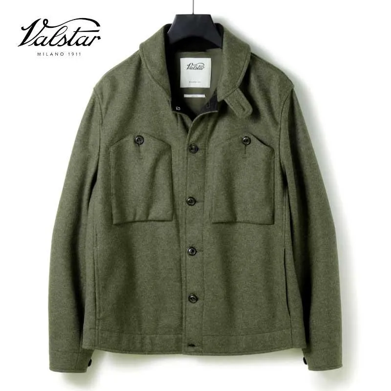 Valstar / ヴァルスター ウールナイロン圧縮ジャージーデッキジャケット(407A.A102) （MILITARY GREEN）