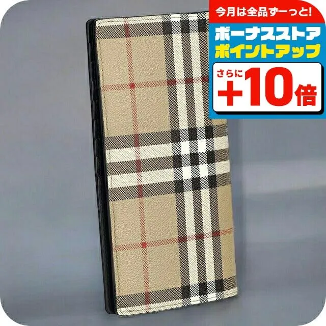 バーバリー 長財布 メンズ レディース ブランド BURBERRY チェック 8084168 ベージュ