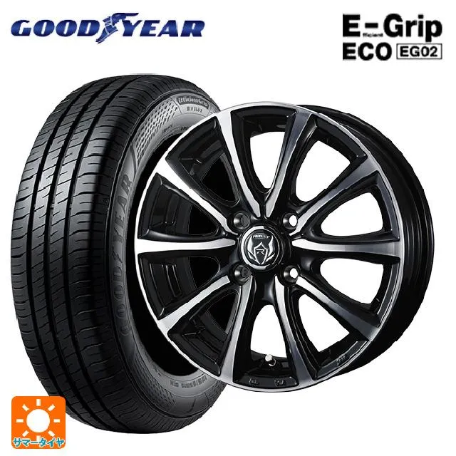 送料無料 サマータイヤホイール 4本セット 165/60R15 77H グッドイヤー エフィシェントグリップ エコ EG02 ウェッズ ライツレー M