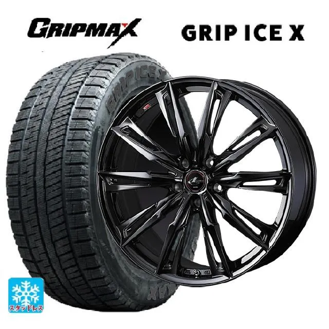 スバル レヴォーグ(VN系)用 225/45R18 95H XL グリップマックス グリップアイスX ブラックレター レオニス GX