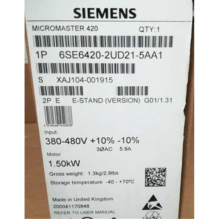 1PC  6SE6420-2UD21-5AA1 新品未使用 1.5KW 6SE6 420-2UD21-5AA1