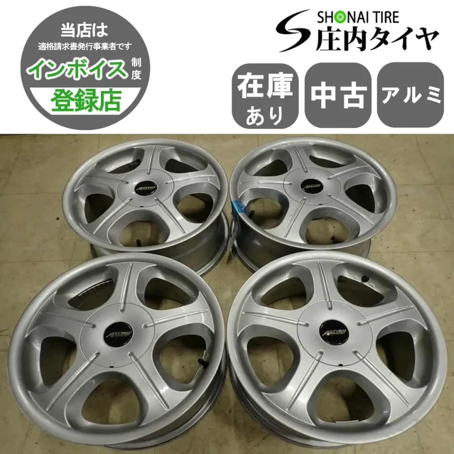 4本SET 会社宛 送料無料 16×7J 社外 汎用 アルミ ホイール 4穴/5穴 PCD 114.3mm +38 ハブ径73mm デリカD5 旧車 店頭交換OK 特価 NO,I2299