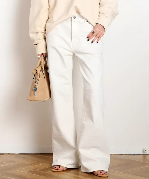 ジーンズ デニム デニムパンツ 「HAIKURE/ハイクル」KOREA White レディース