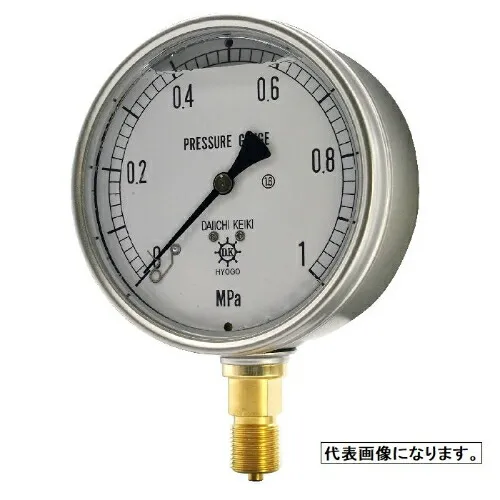 第一計器 GRSグリセリン入り圧力計（ステンレスケース） ( SUS-GRS-AU-G1/4-75X0.4MPA )