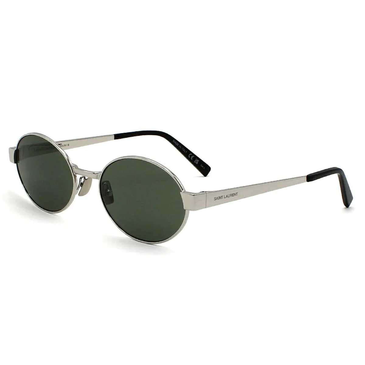 サンローラン SAINT LAURENT サングラス ノーズパット UVカット アイウェア オーバル SL692-002 メンズ レディース ユニセックス シルバー+グレー 国内正規品