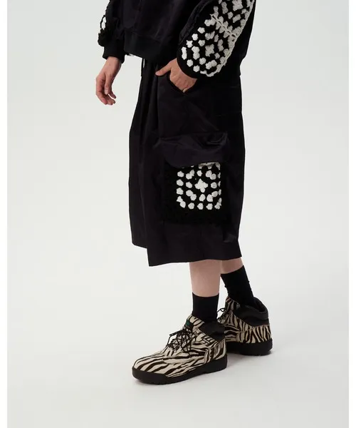 カーゴパンツ KAJIF NYLON CROCHET POCKET CARGO SHORTS メンズ