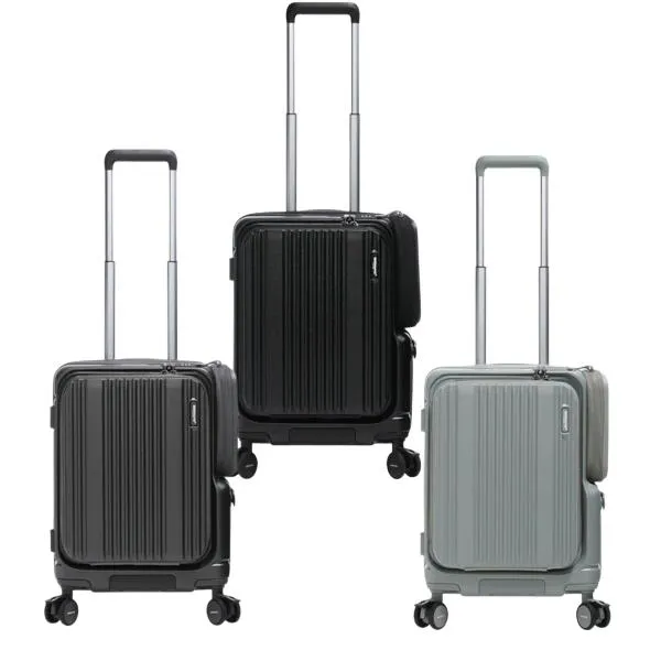 BERMAS バーマス EURO CITYIII キャリーケース おしゃれ ブランド ビジネス ビジカジ 通勤 出張 旅行 60526 サイドポケット付きフロントオープン 35L 48cm