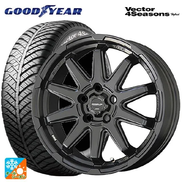 送料無料 オールシーズンタイヤホイールセット 215/45R17 91H XL グッドイヤー ベクターフォーシーズンズ ハイブリッド 共豊 サーキュラ