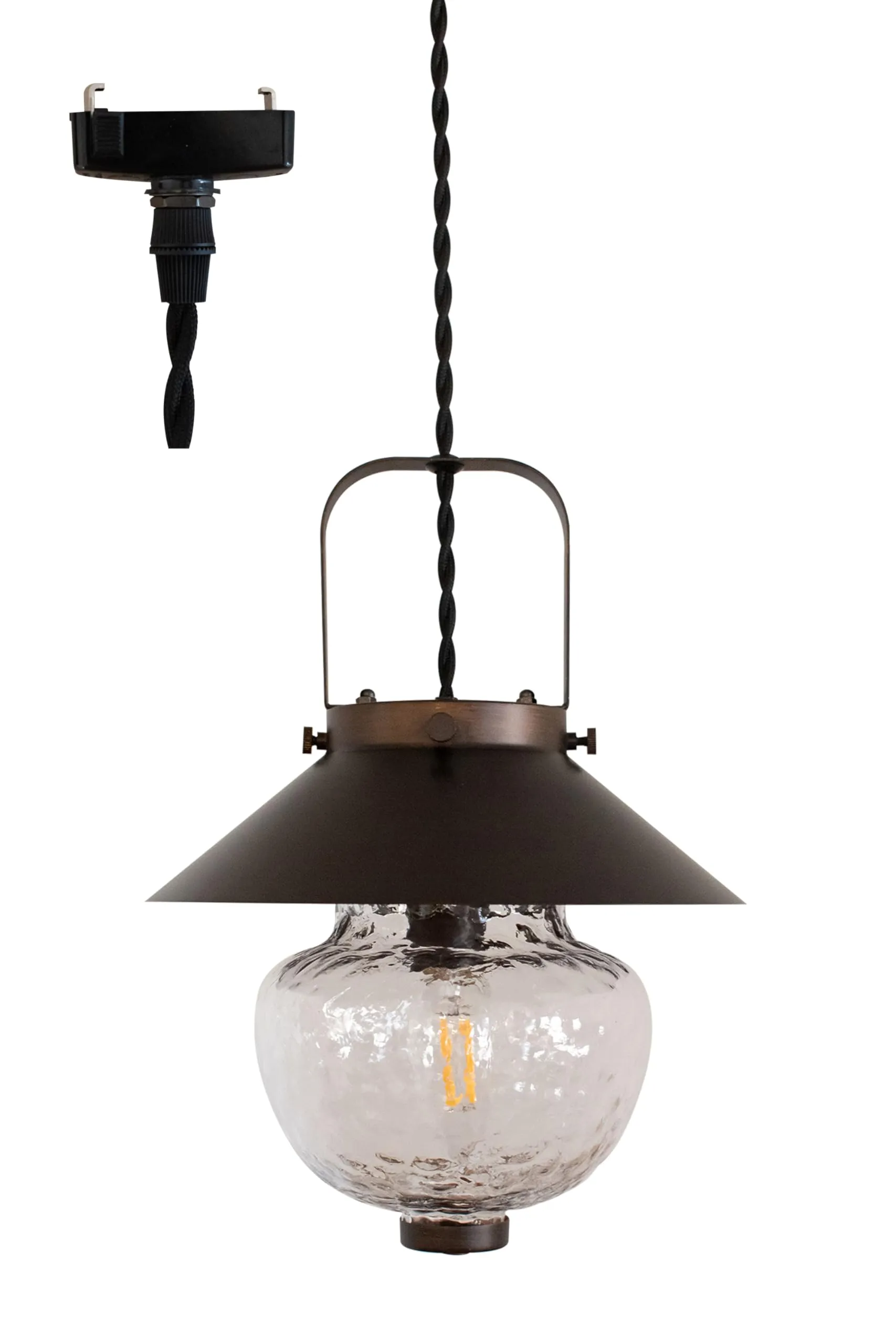 Ampoule ペンダントライト 1灯 電球別売 ガラス アイアン ブラック インダストリアル レトロ モダン 玄関 blacksmith Pendant light ブラックスミス