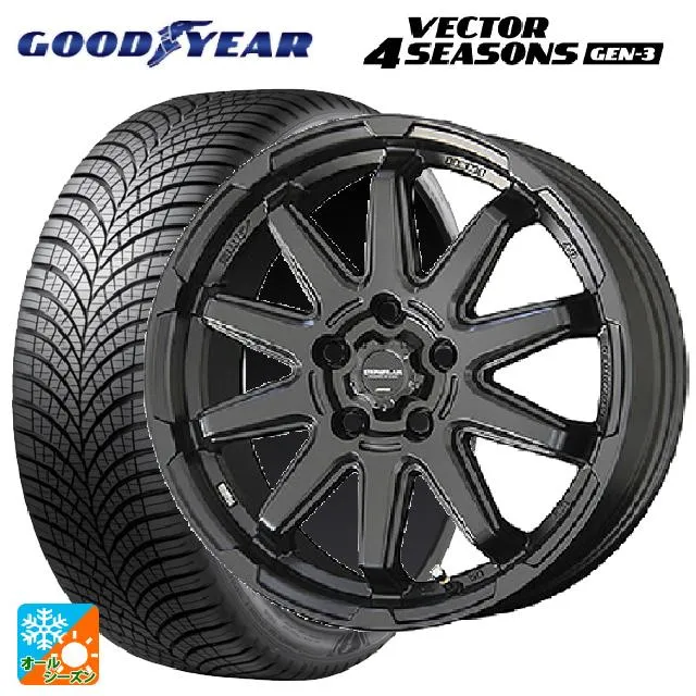 送料無料 オールシーズンタイヤホイールセット 215/50R17 95W XL グッドイヤー ベクター4シーズンズ ジェン3 共豊 サーキュラー C1