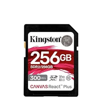 【中古】キングストン SDXCカード 256GB 最大300MB/s UHS-II V90 4K 8K Canvas React Plus SDR2/256GB
