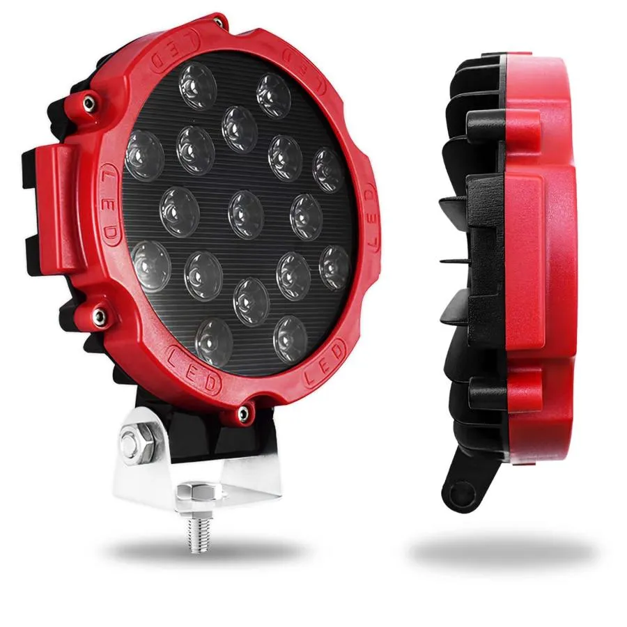 【並行輸入品】7 Inch 51W Round LED Offroad Lights,Spot Flood Light Pods Bumper
