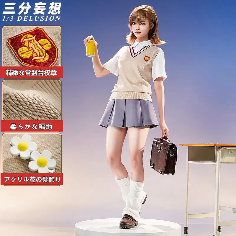 【三分妄想1/3Delusion】とある科学の超電磁砲 御坂美琴 常盤台制服 コスプレ衣装 コスチューム